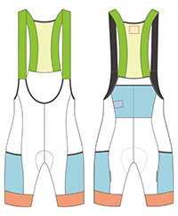 cycling bib shorts template